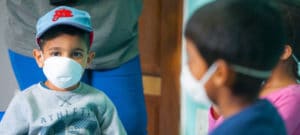 UNICEF, Shiraaz Mohamed: Børn bærer masker i børnehaveklasse i Johannesburg, Sydafrika, under COVID-19 udbruddet.