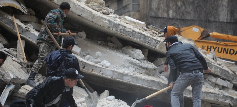 Aleppo-Syria-Excavation-Aid-work-earthquake