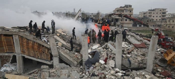 Syria-Samada-earthquake-rubble-ruins-humanitarian-aid
