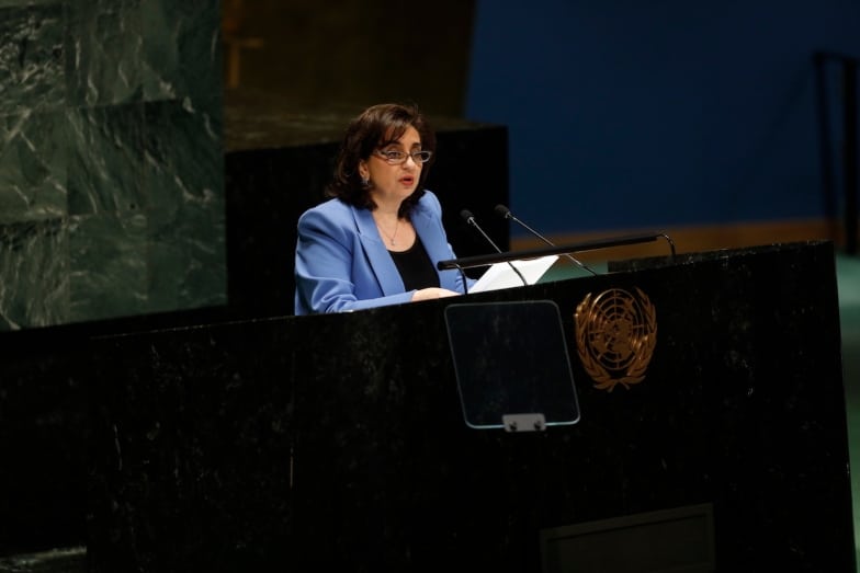 Sima-Bahous-UN-women-equality-parliament-marble-microphone-speech