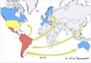 chagas-map-spread-arrows-blue-yellow-red