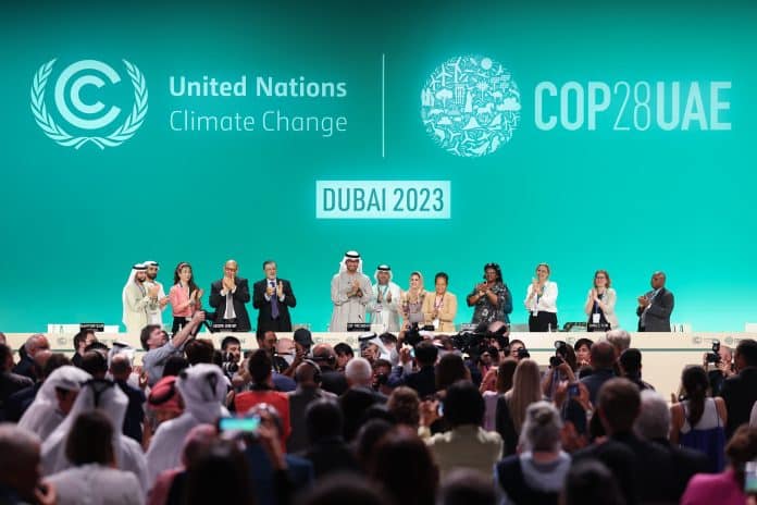 Billede af afslutningen på COP28