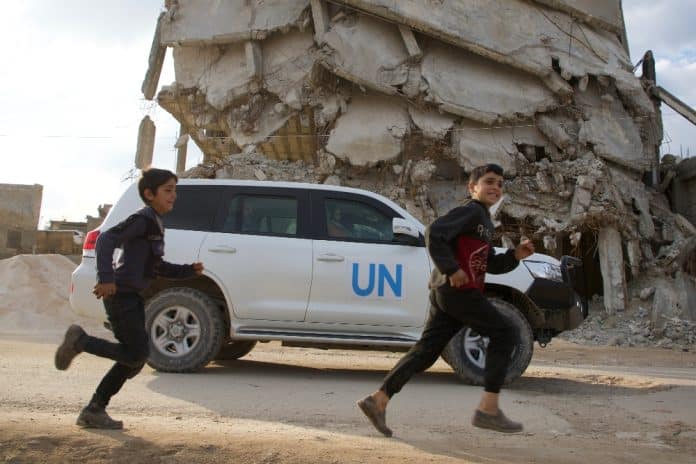 De Forenede Nationer, sammen med deres humanitære partnere, har været i frontlinjen af bestræbelserne på at lindre lidelserne for det syriske folk. Foto: UNOCHA/Ali Haj Suleiman