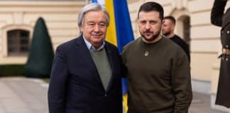 UN Photo/Vitalii Ukhov UN-Generalsekretär António Guterres hat die Ukraine in weniger als einem Jahr dreimal besucht.