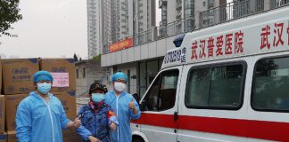 On Feb 26, a shipment of adult diapers donated by UNFPA arrived in Wuhan and was distributed to local hospitals.