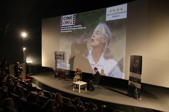 UNRIC Projects: Jane Goodall at Ciné-ONU screening of JANE, at Cinéma Galeries