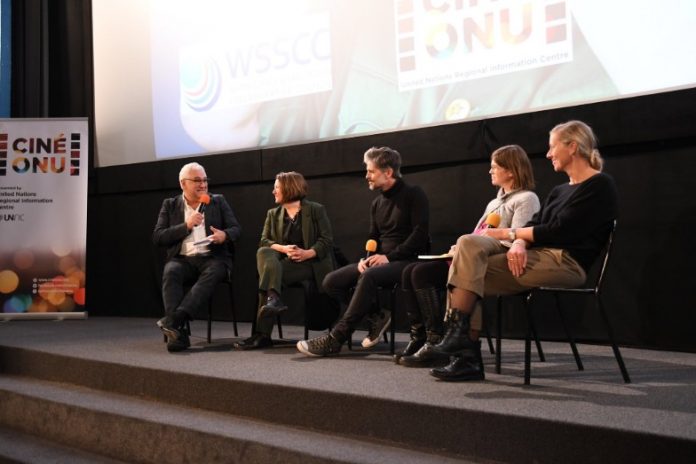 Panelists at Ciné-ONU following screening of 'Mr Toilet: The World's #2 Man'