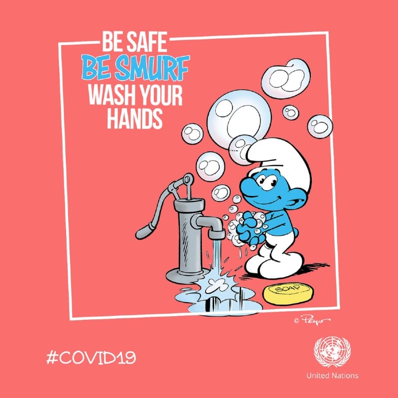 Be SMURF, wash your hands, #COVID19