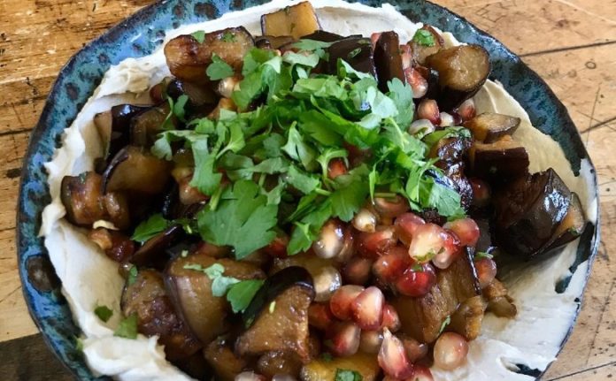 Syrian food, aubergine dish