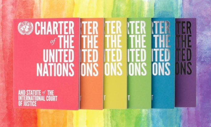 UN Charter colour covers