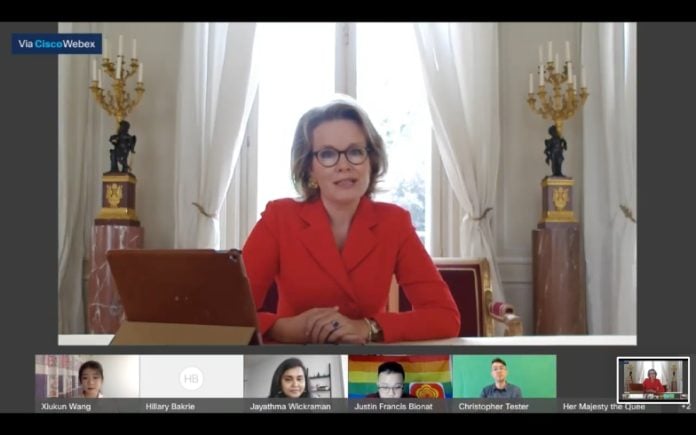 Queen Mathilde during #CopingWithCOVID webinar