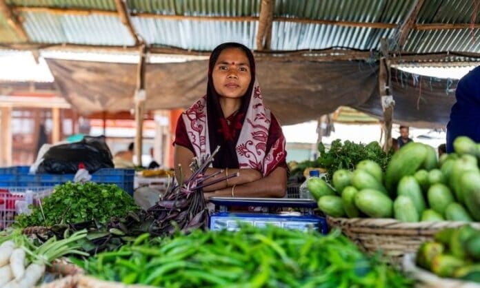 Lady at Bangladesh food market