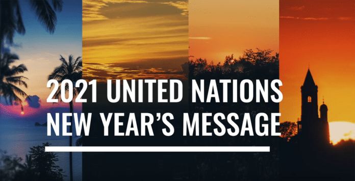 The United Nations New Year’s Video Message 2021 screenshot