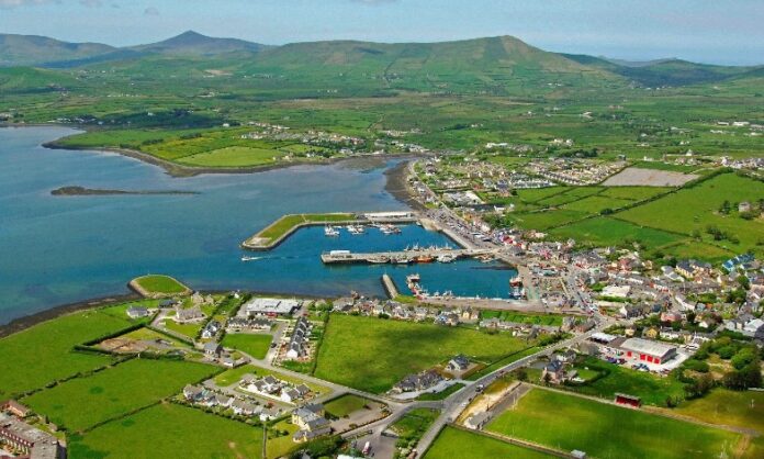 Aerial photo of Dingle Peninsula in Ireland