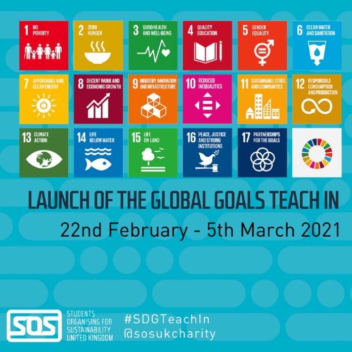 Global Goals Teach-In launch poster
