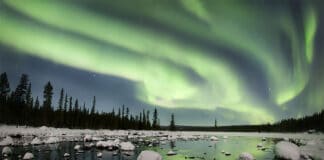 Northern lights, Kiruna, Winter