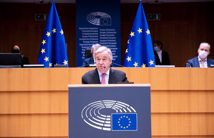 UNSG Antonio Guterres, European Parliament