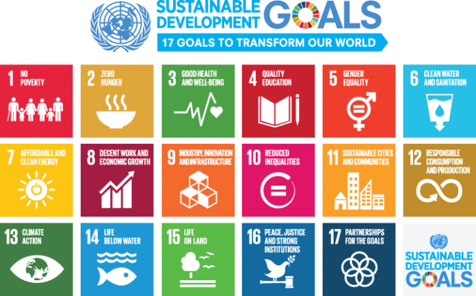 SDG poster with 17 goalss