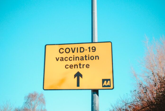vaccination centre sign