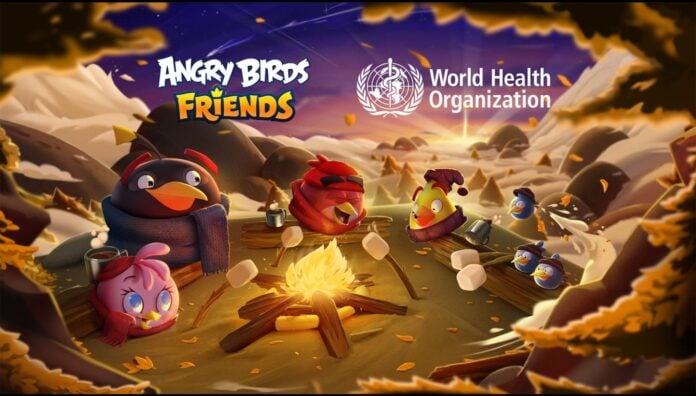 WHO and Angry Birds Mental Health Day poster