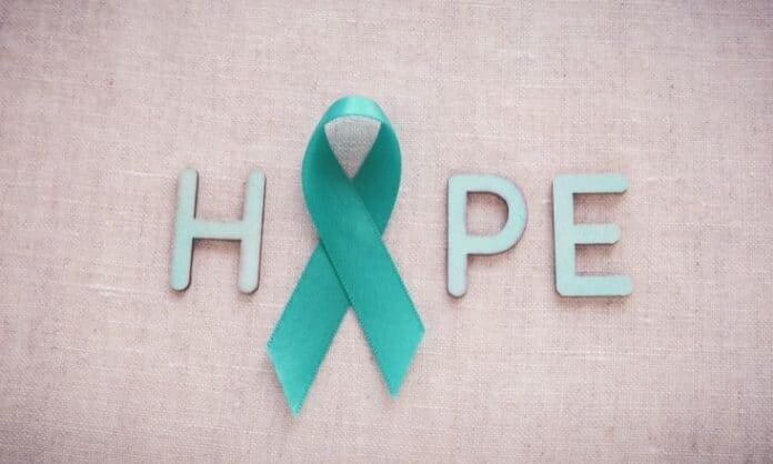 hope sign in support of HPV prevention