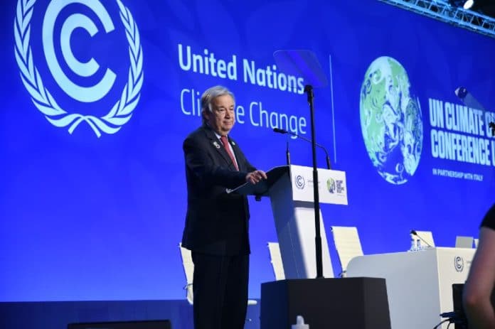 UN SG António Guterres at COP26
