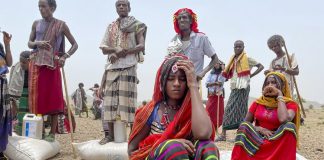 Women waiting for food