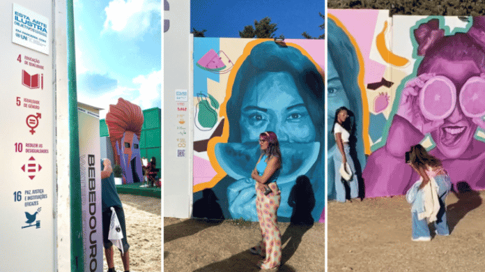 The United Nations Regional Information Center for Western Europe partnered with the Rock in Rio music festival to promote the SDGs through art.