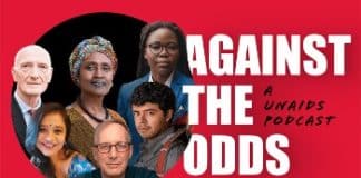 UNAIDS 'Against the Odds' podcast banner