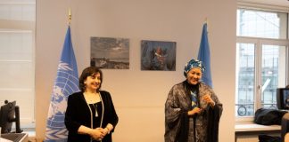 Amina Mohammed, the UN deputy chief, and Sima Bahous the head of UN Women at UNRIC Brussels