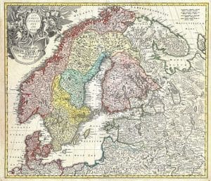 The so-called Homann map of the Nordic countries. 