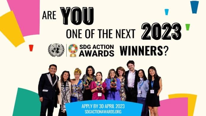 UN SDG Action Awards 2023 promotional banner