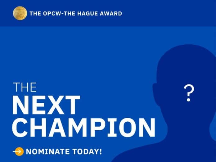 OPCW-The Hague Award 2023 Next Champion banner