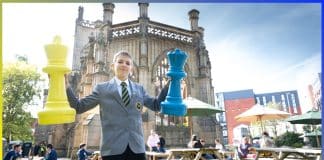 Svyatoslav Bazakutsa as part of chess activities that took place throughout the ‘EuroFestival’ in Liverpool
