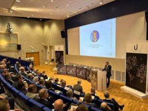 IAEA Director General Rafael Mariano Grossi spoke about nuclear-related issues including Ukraine, Iran and the DPRK, at the Swedish Institute of International Affairs. (Photo: IAEA).