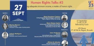 Human rights talk promotional poster