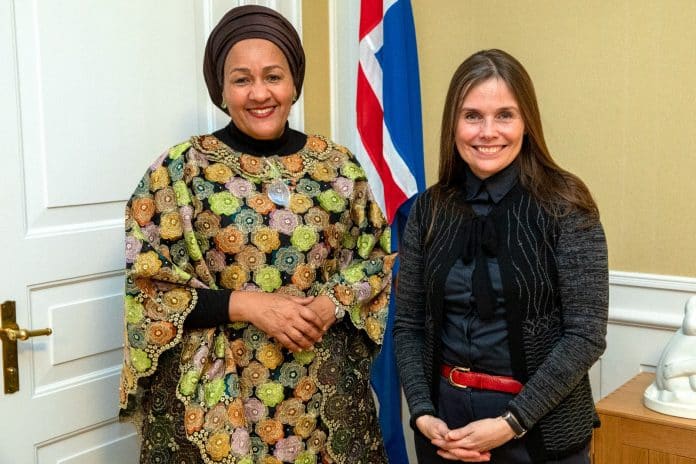 Two of the leaders of #WomenForPeace. UN Deputy-Secretary-General Amina J. Mohammed and Iceland´s Prime Minister Katrín Jakobsdóttir.