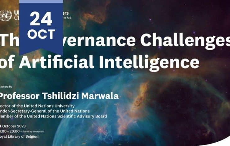 Poster: The Governance Challenges of Artificial Intelligence: A Lecture by Tshilidzi Marwala, UNU Rector and Under-Secretary-General of the United Nations