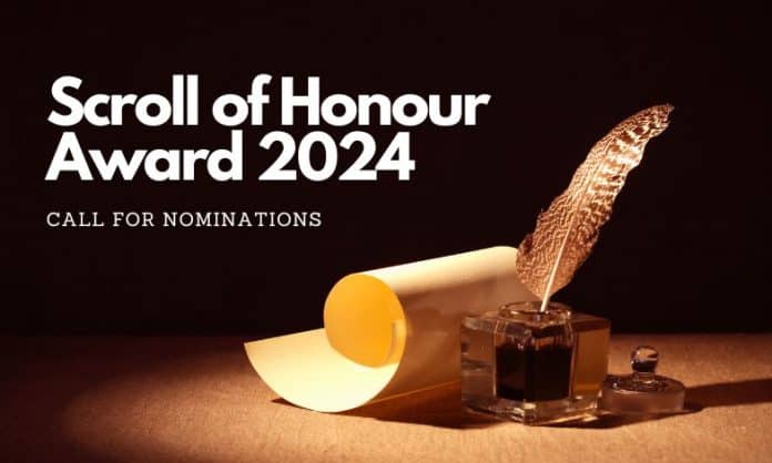 Scroll of Honour Award 2024 banner