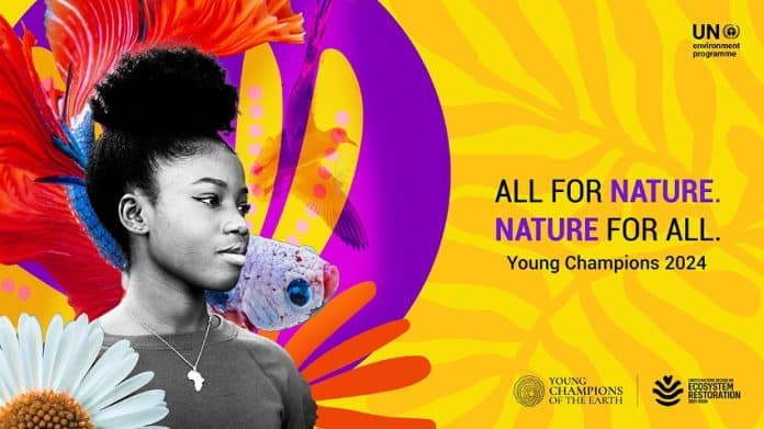 UNEP’s Young Champions of the Earth 2024 banner