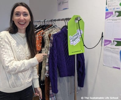 Co-founder Nathalie Pavone at the Clothes Swap Pop-up