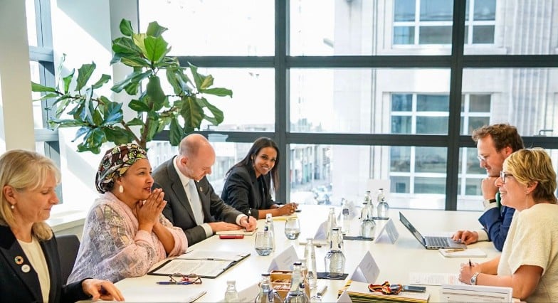 Deputy Secretary-General, Amina J. Mohammed, meeting with Caroline Gennez, Minister of Development Cooperation and Major Cities
