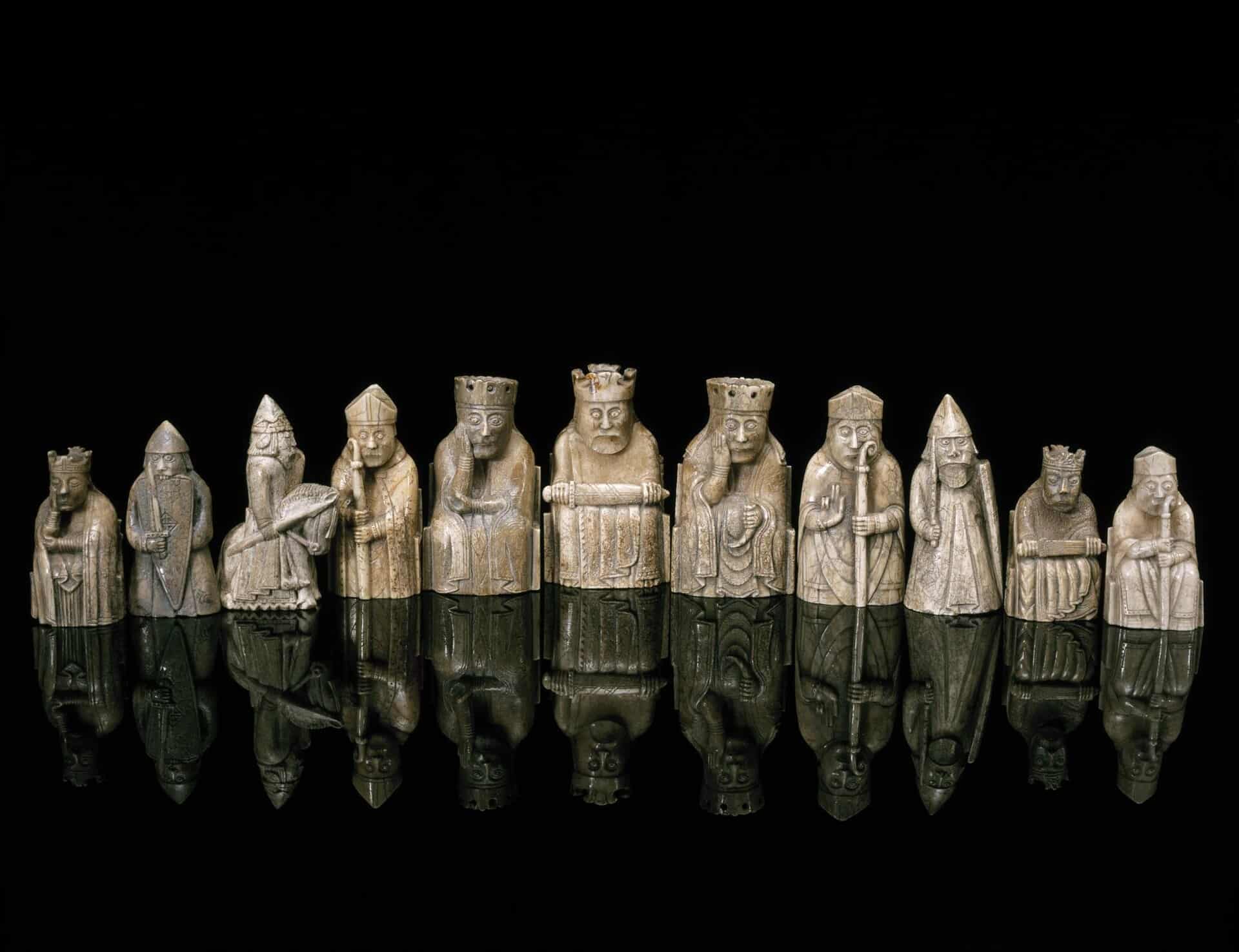 Lewis chess set from the 12th century. Photo: National Museum of Scotland/Wikimedia Commons/ CC BY-SA 4.0
