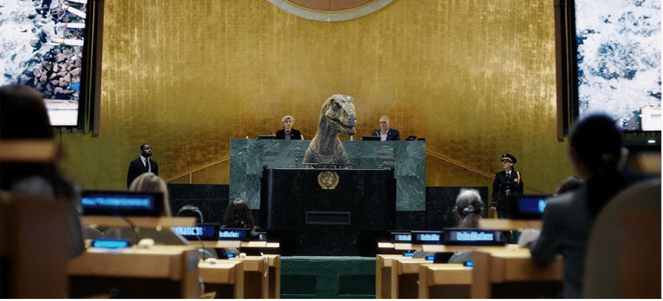 dinosaurio- Frankie-asemblea general-Foto-ONU