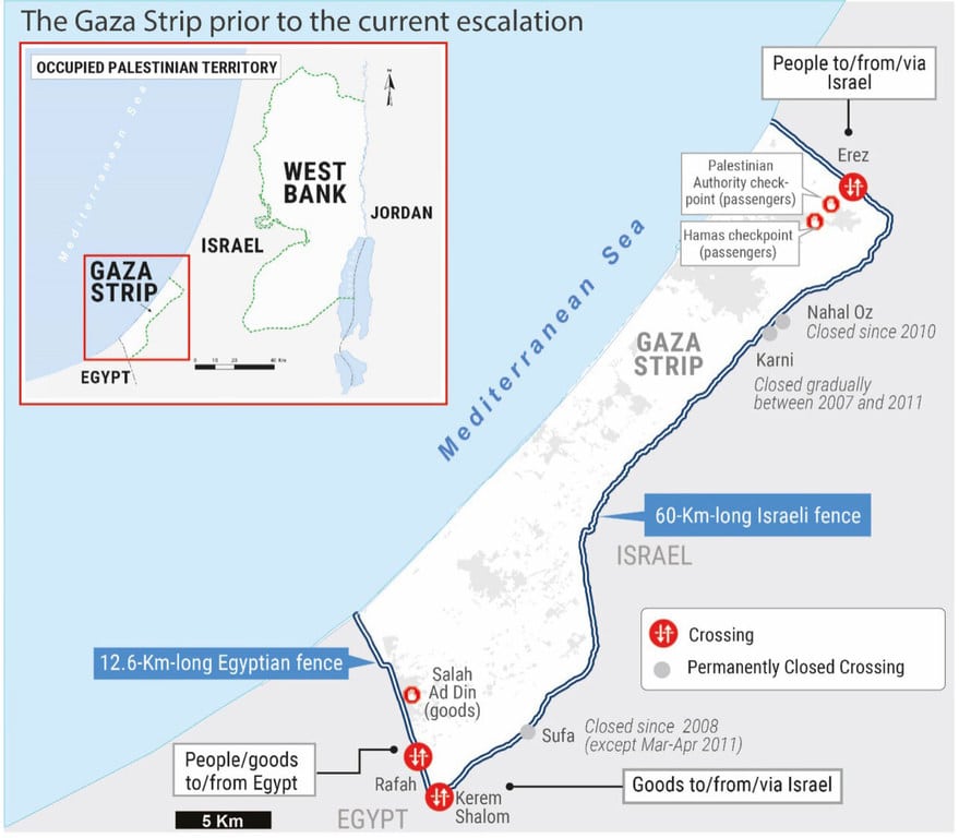 UNOCHA-Gaza Strip-map