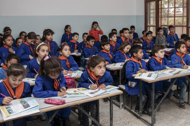 Syyrian lapset koulussa