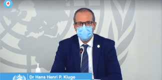 Hans Kluge, Directeur régional OMS Europe, durant la conférence en ligne de présentation du nouveau rapport de la commission pour la santé et le développement durable