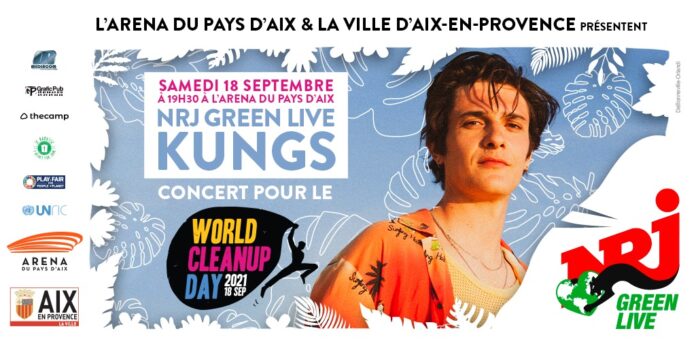 Affiche du concert du DJ Kungs organisé par NRJ Green Live.