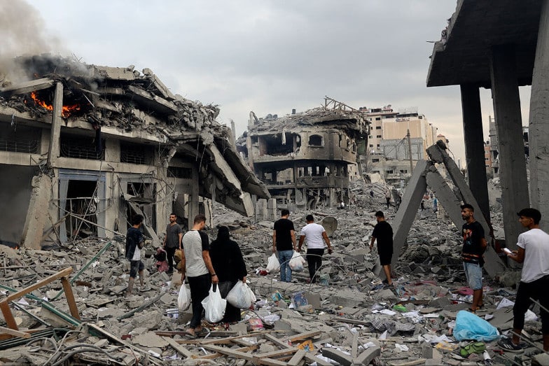 bâtiments détruits à Gaza