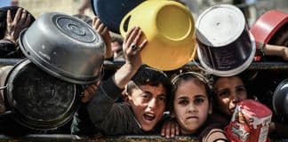 enfants affamés à Gaza